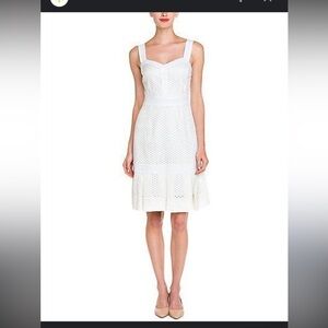 Tory Burch Berdine eyelet dress in white cotton. 2